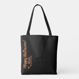 Tote Bag astuce ou régal, nom personnalisé, joyeux hallowee
