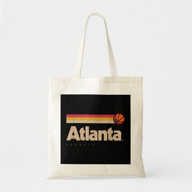 Tote Bag Atlanta Basketball B-Ball City Georgia Retro Atlan (Devant)