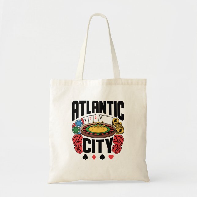 Tote Bag Atlantic City New Jersey Casino Gamme (Devant)
