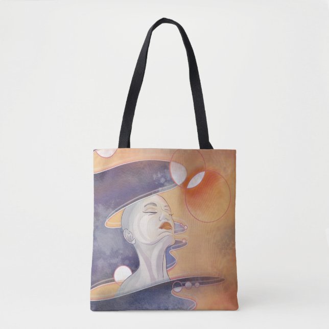 Tote Bag Attaque à la nébuleuse et collier galactique à per (Devant)