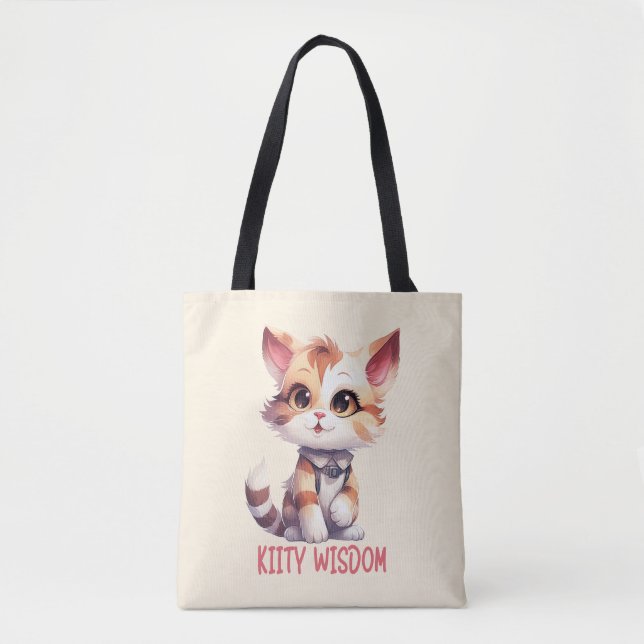 Tote Bag Attitude Cat Insouciante - Conception Feline Joueu (Devant)