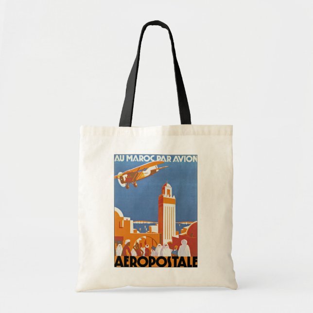 Tote Bag Au Maroc Par Avion (Devant)