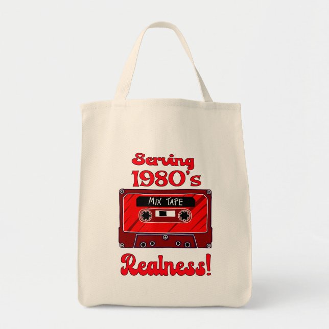 Tote Bag Au service de la réalité des années 1980 - Cassett (Devant)