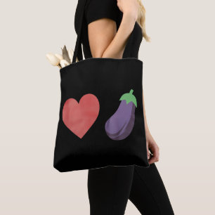 Tote Bag Aubergine Amour Drôle Gay Fierté LGBTQ