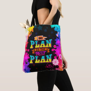 Tote Bag Aucun plan est le meilleur plan étoiles colorées