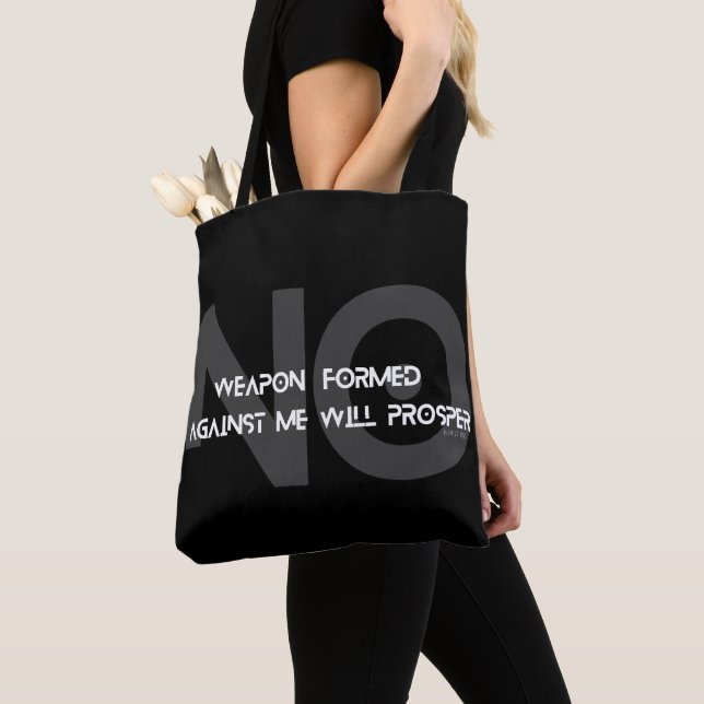 Tote Bag AUCUNE arme formée contre moi prospérera Is 54:17 (De près)