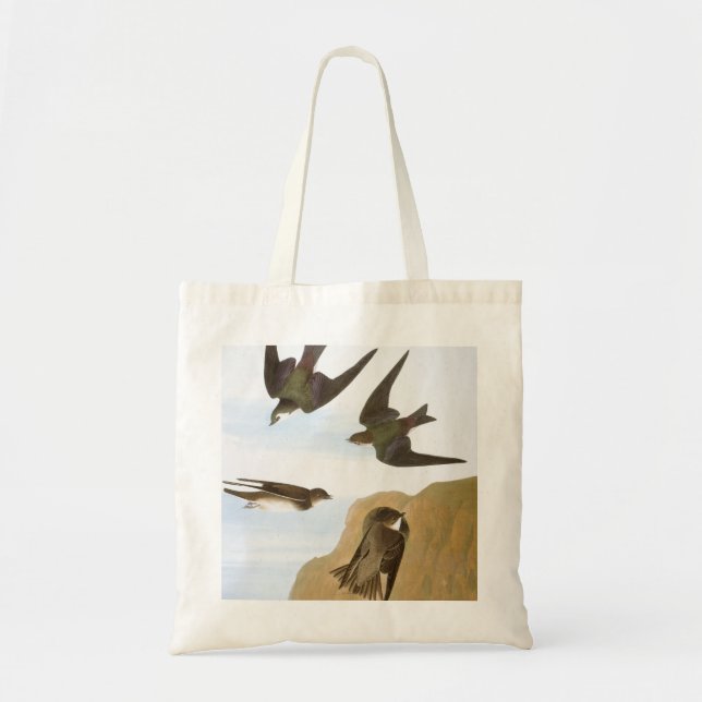 Tote Bag Audubon : Hirondelles (Devant)