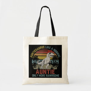 Tote Bag Auntiesaurus Comme une tante normale seulement plu