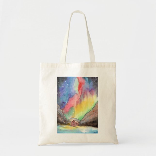 Tote Bag Aurora dans la vallée (Devant)