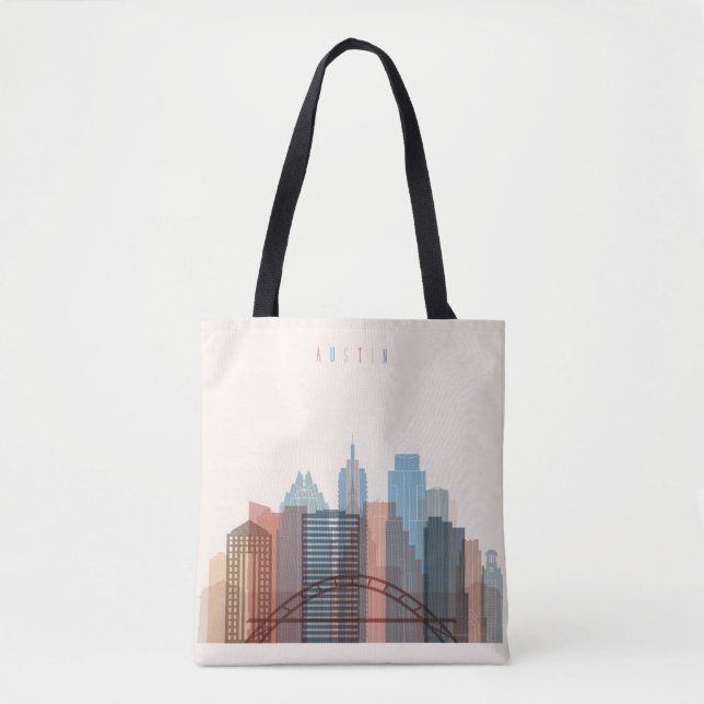 Tote Bag Austin, horizon de ville du Texas | (Devant)