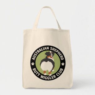 Tote Bag Australian Shepherd Butt Wiggler Club (Tricolor)