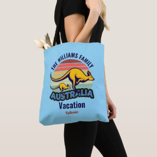 Tote Bag Australie Voyage Cute Kangaroo Coucher de soleil C