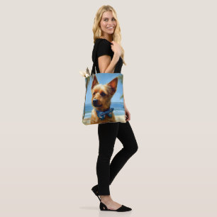 Tote Bag Australien Terrier On Beach amoureux des chiens ca