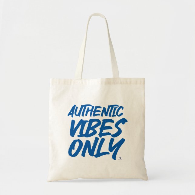 Tote Bag Authentic Vibes Only Epic, instruction (Devant)