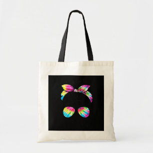 Tote Bag Autie Tante Life Messy Bun Tie Dye Fille Mère