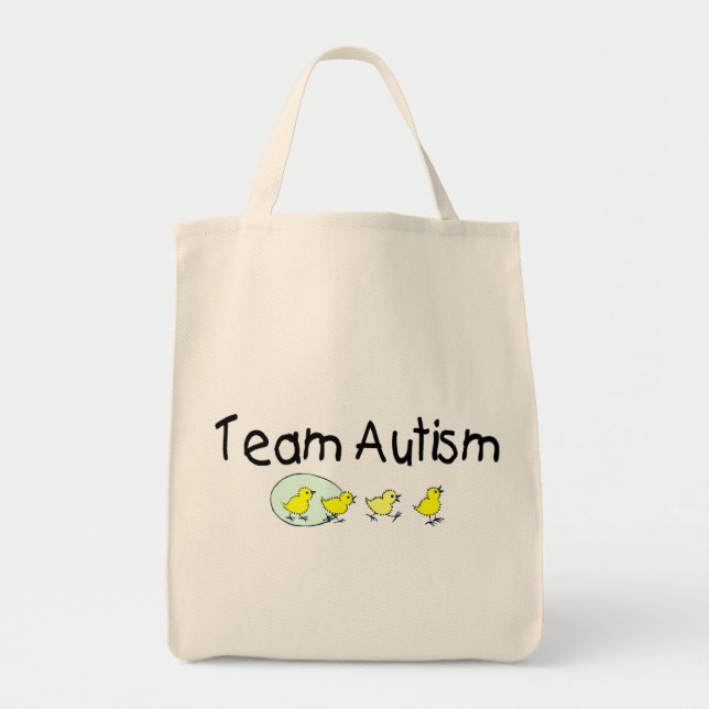 Tote Bag Autisme d'équipe (poussins) (Devant)