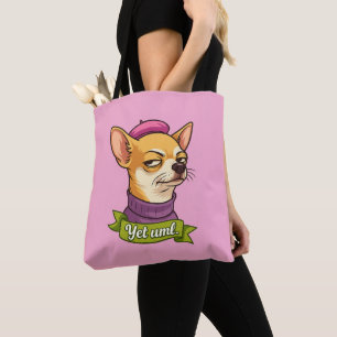 Tote Bag Autocollant Chihuahua Sassy