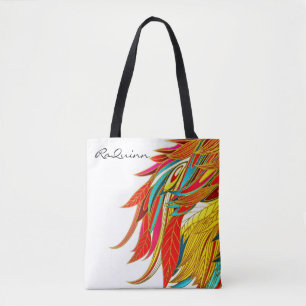 Tote Bag Automne élégants feuilles modernes automne plumes