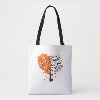 Tote Bag Automne Enseignant Tombe Amoureux Avec Apprentissa
