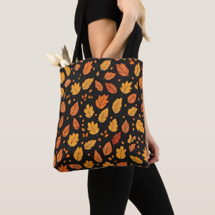 Tote Bag Automne Feuilles Automne Motif