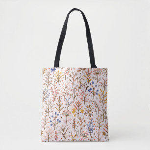 Tote Bag Automne Floral Motif sans couture. Doodle Plante, 