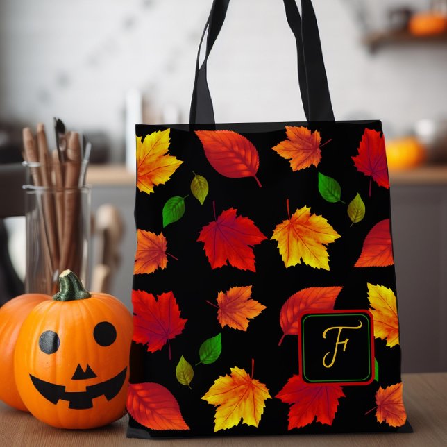 Tote Bag Automne Quitte une seule saison initiale (Créateur téléchargé)