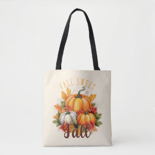 Tote Bag Automne Sweet Automne - Automne Citrouille & Feuil