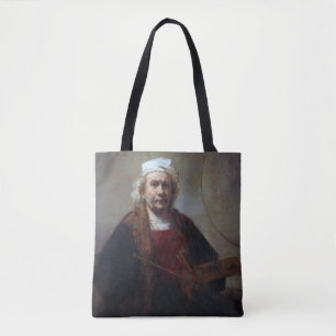 Tote Bag Autoportrait à deux cercles, Rembrandt