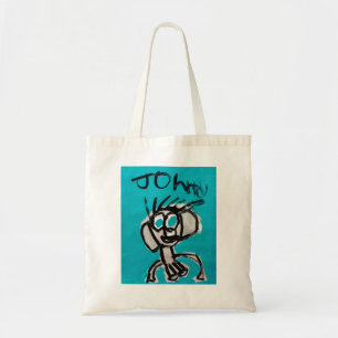 Tote Bag Autoportrait dans le bleu par type (avec le nom)