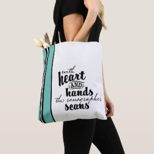 Tote Bag Avec le coeur et les mains, les scans du Sonograph