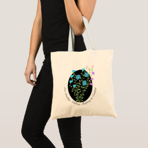 Tote Bag Avec Un Design Floral Artsy