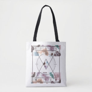 Tote Bag Avengers Logo aquarelle floral Black Widow