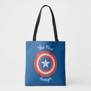 Tote Bag Avengers Logo Captain America Floral