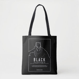 Tote Bag Avengers Personnage de Black Panther en dessin a