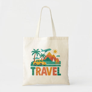 Tote Bag Aventure de voyage colorée