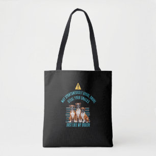 Tote Bag Avertissement de bave de Boxer drôle