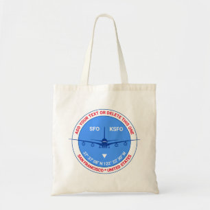 Tote Bag Aviation, Aéroport, Pilote, Charming Voyageurs