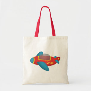 Tote Bag Avion à réaction coloré mignon pour enfants