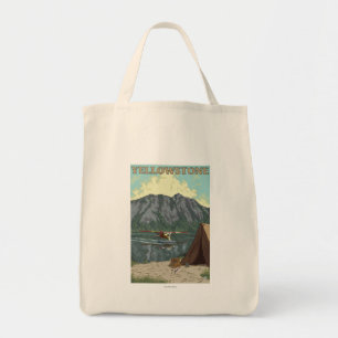Tote Bag Avion Bush et pêche - Yellowstone National