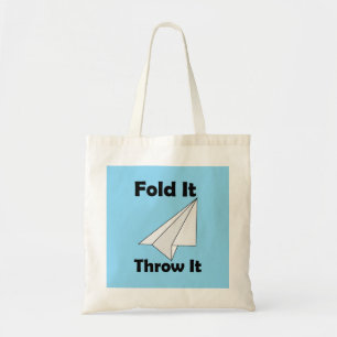 Tote Bag Avion en Papier Pliez-le Lancez-le