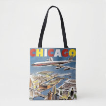 Avion touristique vintage Retro Chicago