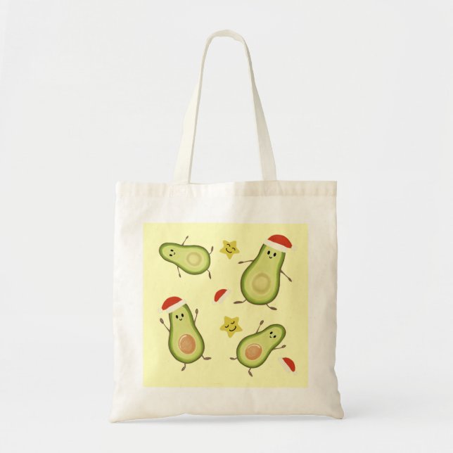 Tote Bag Avocados & Noël (Devant)