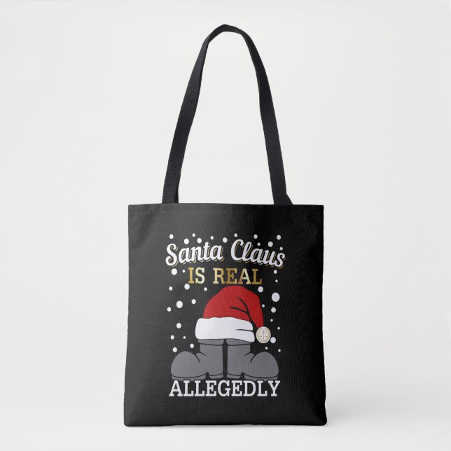 Tote Bag Avocat Noël - Père Noël est réel (Devant)