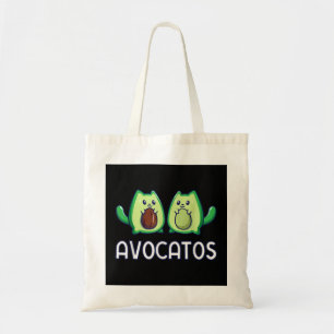 Tote Bag Avogato Avocado Cat Cat Vegan