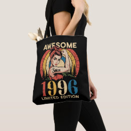 Tote Bag Awesome Since 1996 Retro 30th Women's Birthday