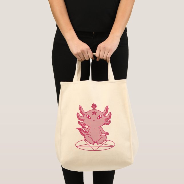 Tote Bag Axolotl Baphomet Pagan (Devant (produit))