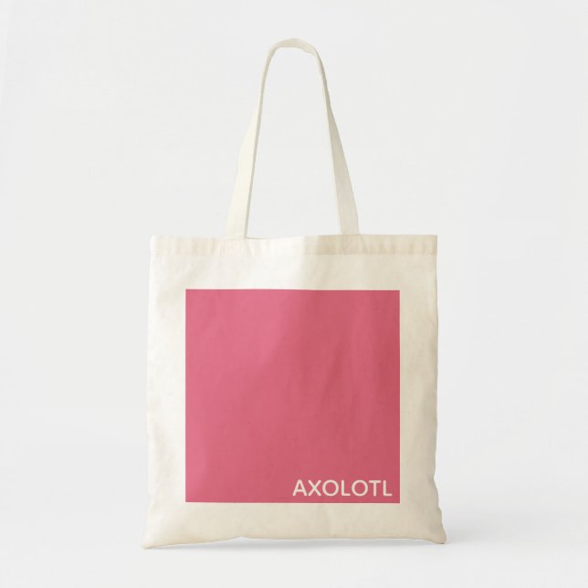 Tote Bag Axolotl pink color name (Devant)