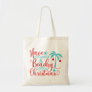 Tote Bag Ayez-vous un petit Noël de plage