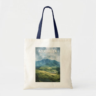 Tote Bag Azerbaïdjan Illustration Voyage Art Vintage