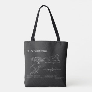 Tote Bag B-17 Forteresse volant - Plan directeur de l'avion